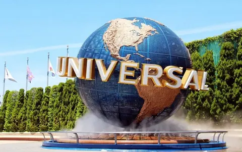 Universal Studios globe and fountain