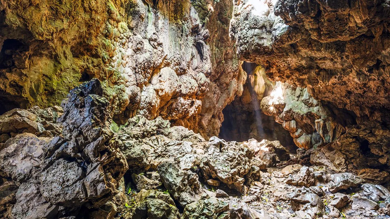 Mawsmai Cave sign, Cherrapunji
