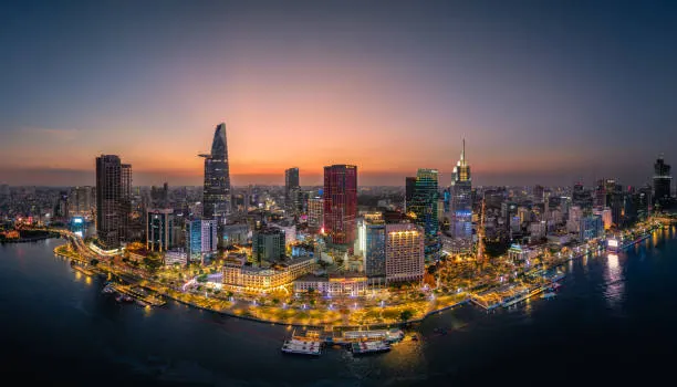 Ho Chi Minh City skyline at dusk